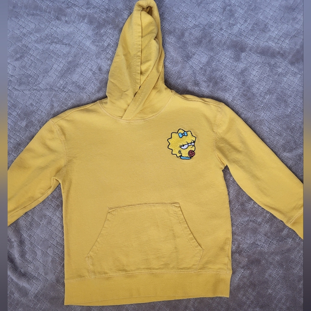 Old‎ Navy Maggie Simpsons Hoodie Sweater, Mustard Yellow Sz M,
